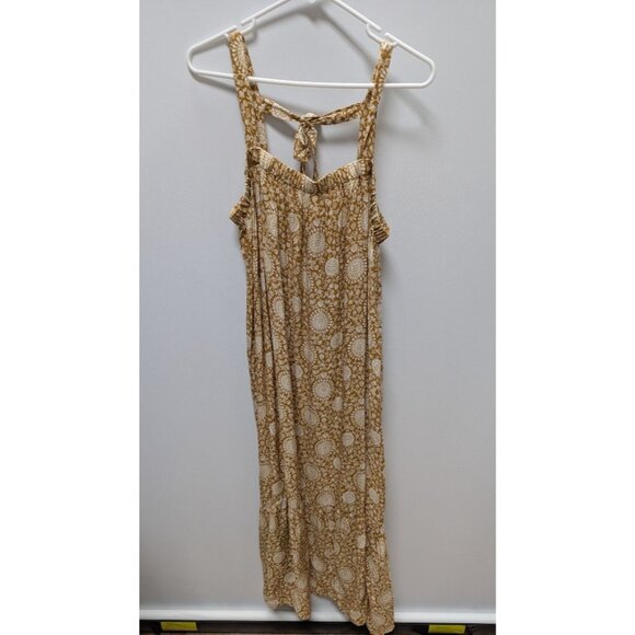 Old Navy Mustard Yellow/White Floral Tie-Back Dress - Picture 1 of 2